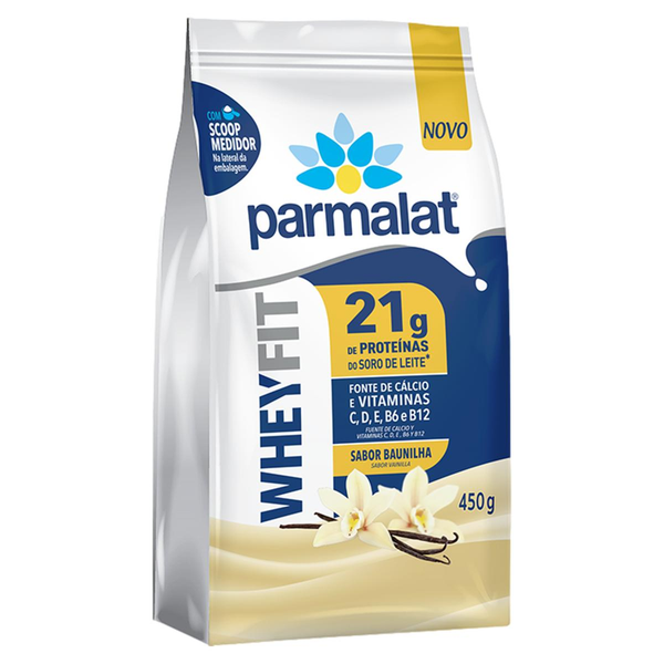Suplemento Proteico Pó Baunilha Parmalat Whey Fit Pacote 450g