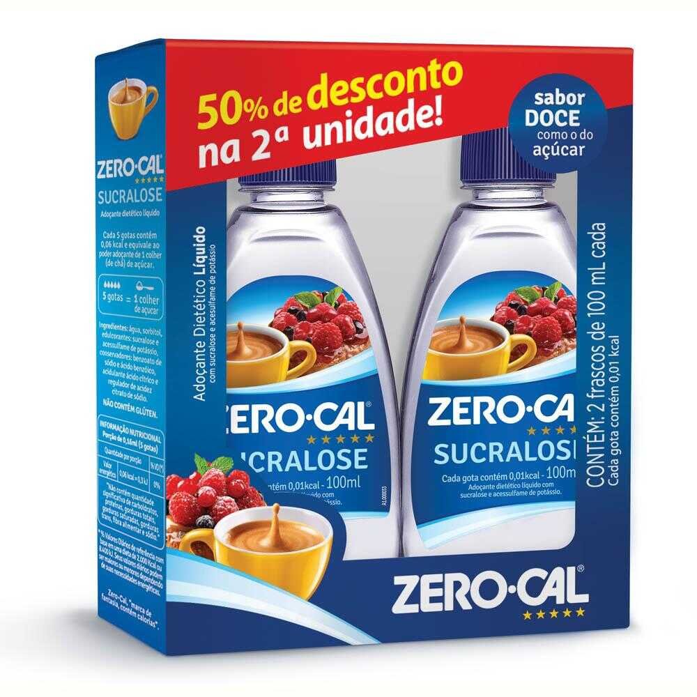 Adoçante Zero Cal Sucralose 100ml 50% de Desconto na 2ª Unidade