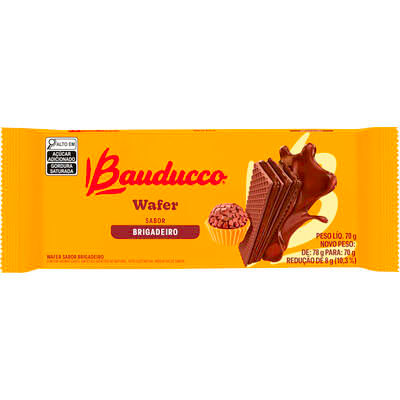 Biscoito Wafer Bauducco Brigadeiro 70g