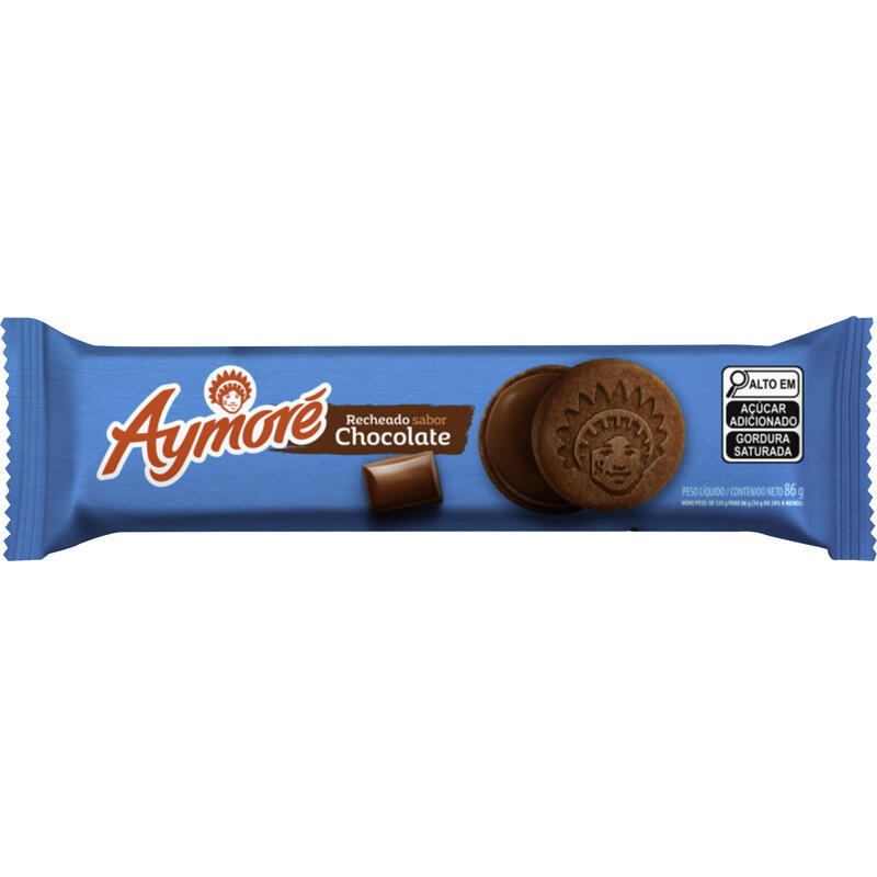 Biscoito Recheado Aymoré Chocolate 86g