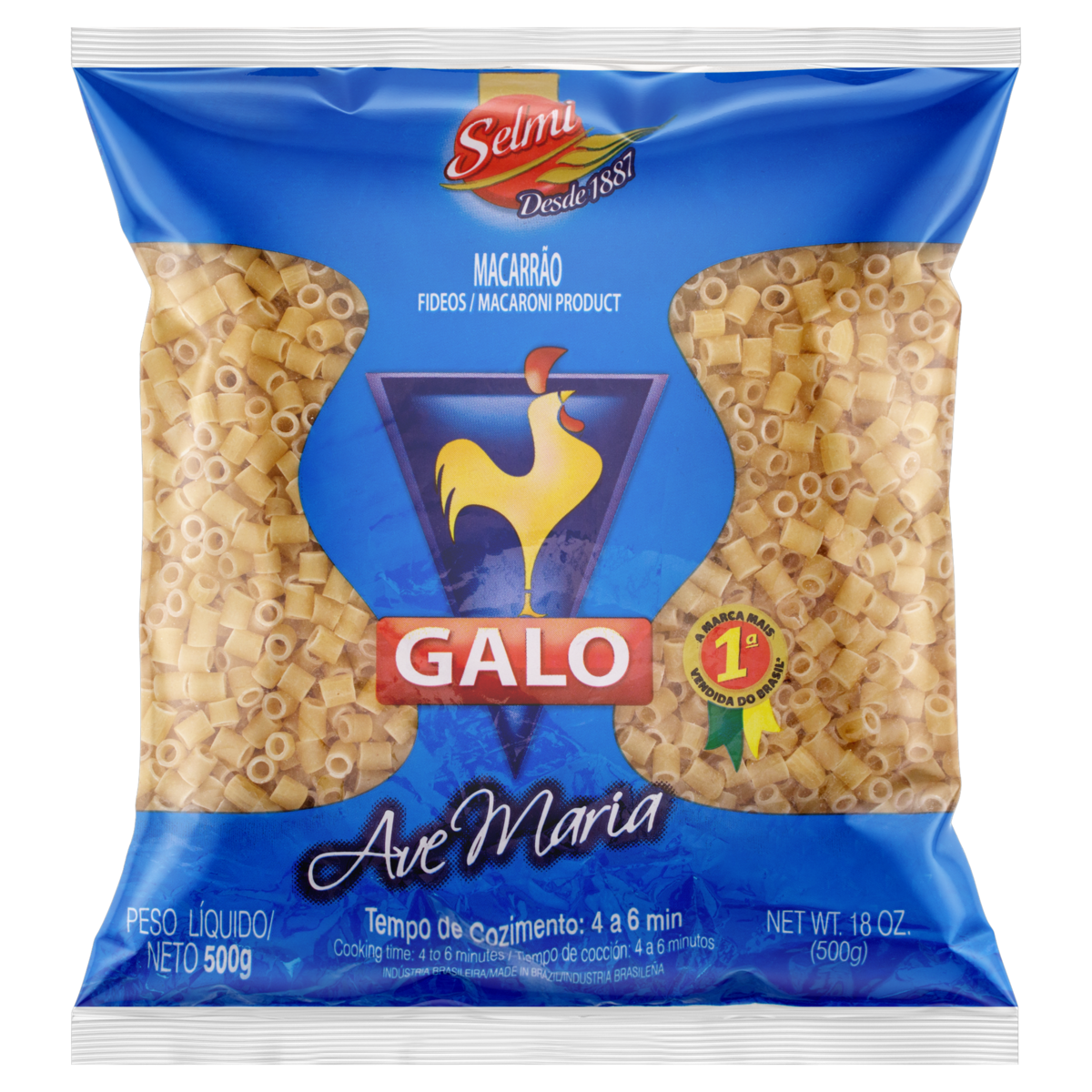 Macarrão de Sêmola Ave Maria Galo Pacote 500g