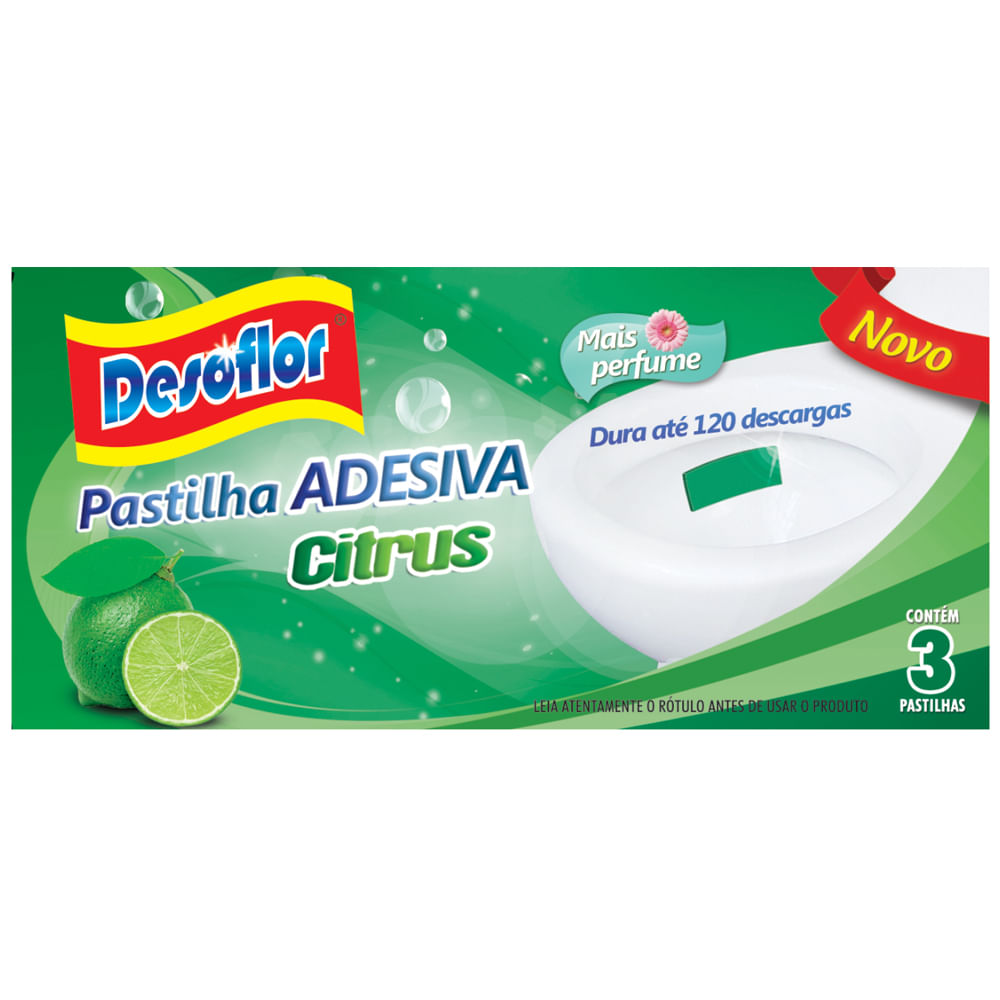 Pastilha Adesiva Sanitária Desoflor Citrus 3un