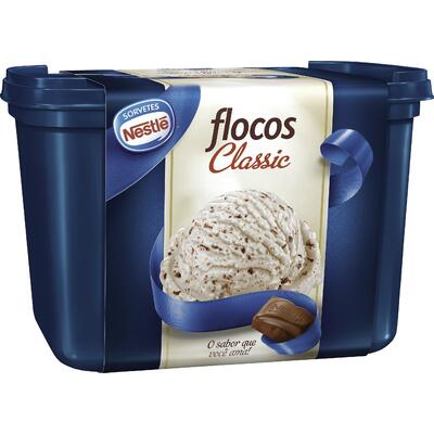 Sorvete Nestlé Classic Flocos 1,5L