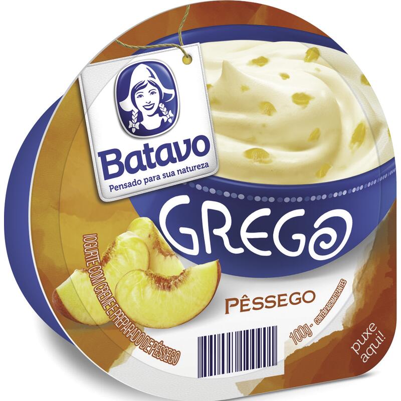 Iogurte Grego Batavo Pêssego 100g