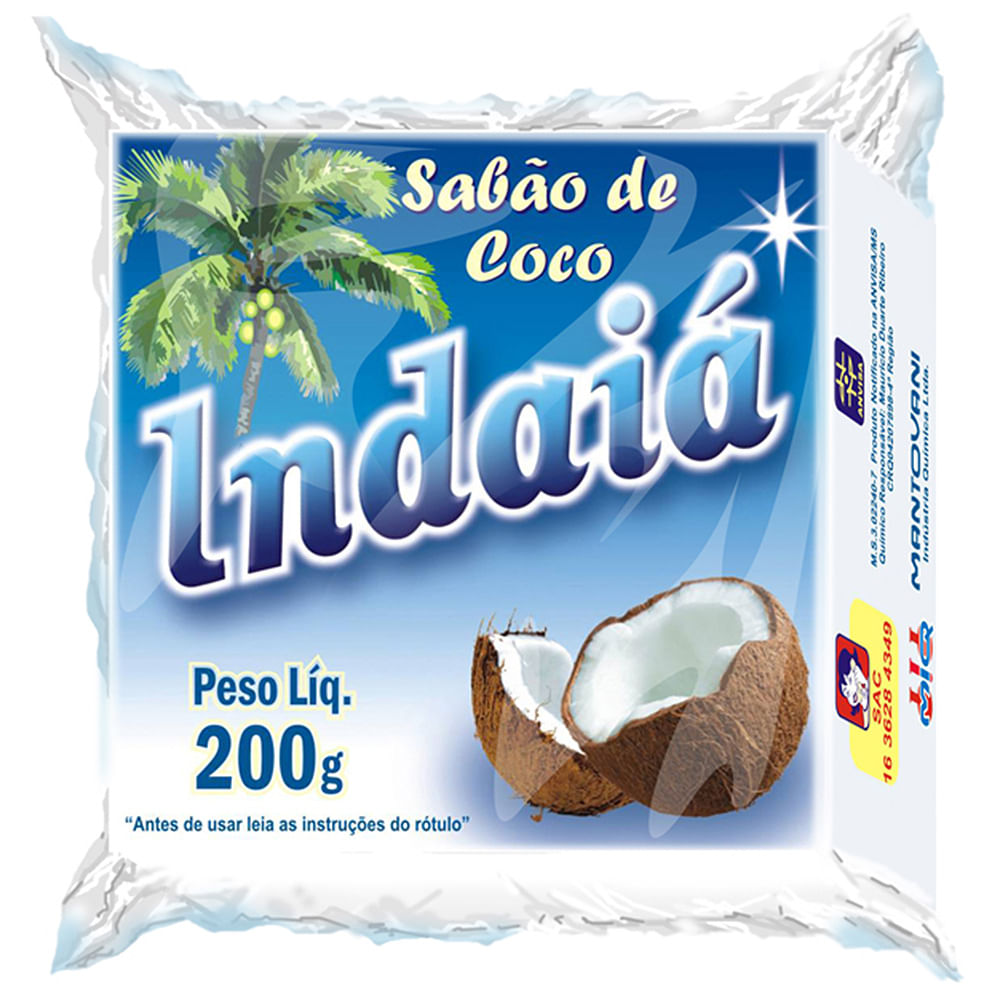 Sabão Indaiá Barra Coco 200g