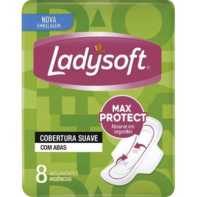 Absorvente Ladysoft Suave com abas 8 un