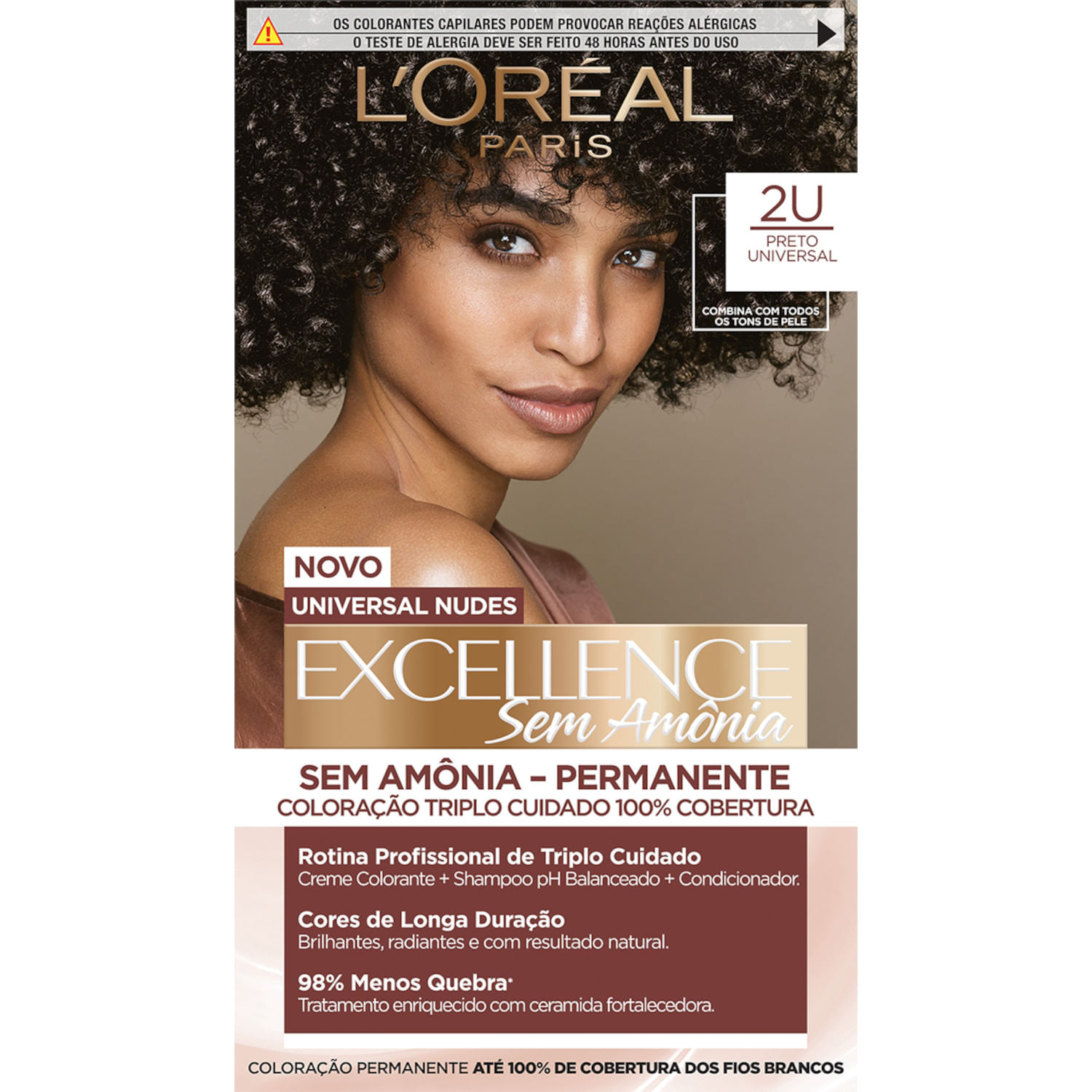 Coloração de Cabelo IMÉDIA Excellence Sem Amônia Preto 2
