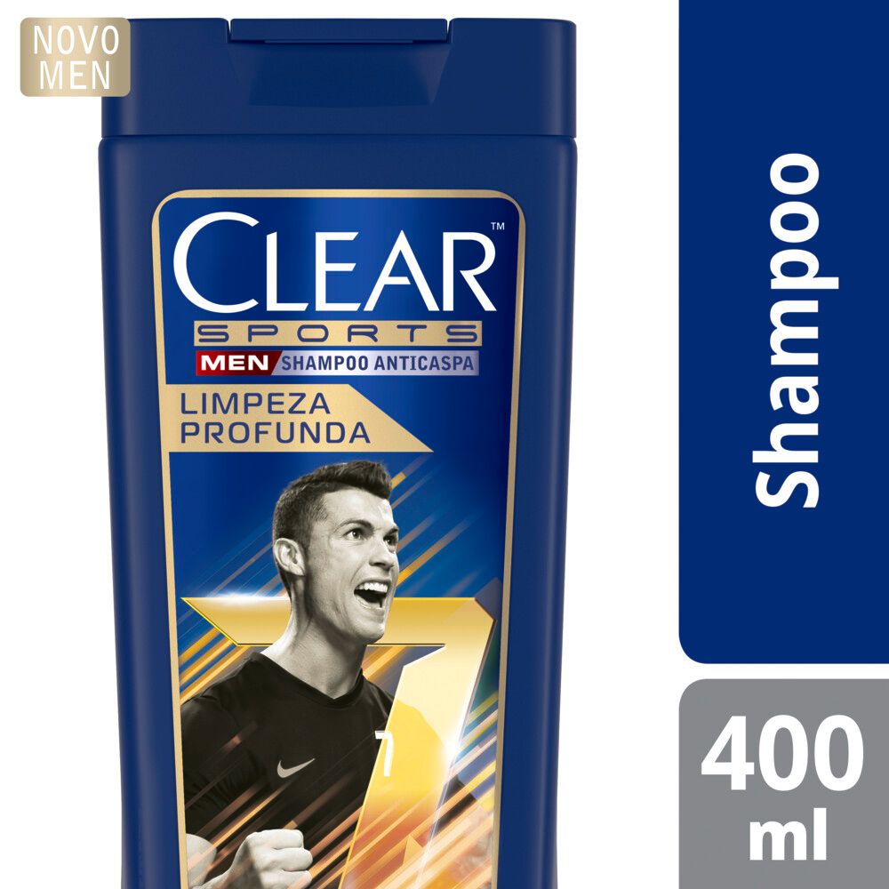 Shampoo Anticaspa Clear Sports Men Limpeza Profunda 400ml