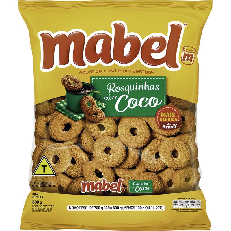 Biscoito Rosquinha Mabel Coco 600g