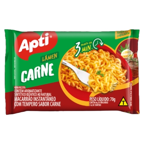 Macarrão Instantâneo Apti Carne 70g