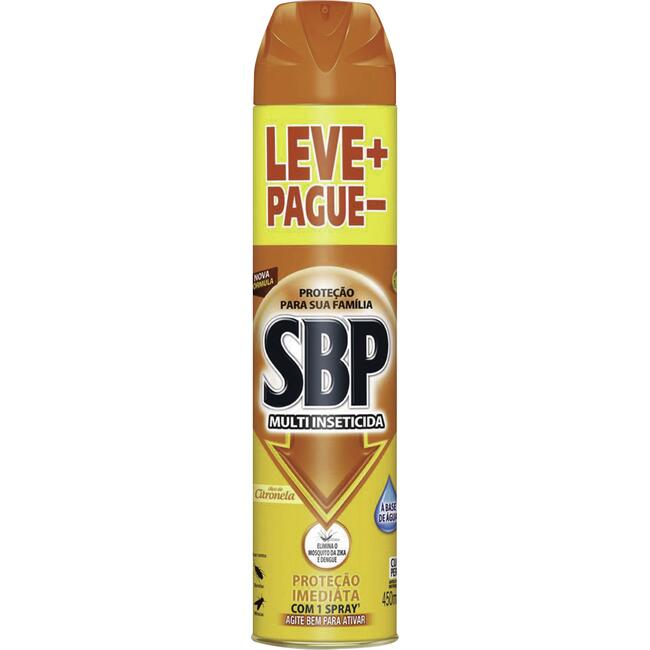 Multi Inseticida SBP Aerossol Óleo de Citronela 450ml Leve+ Pague-