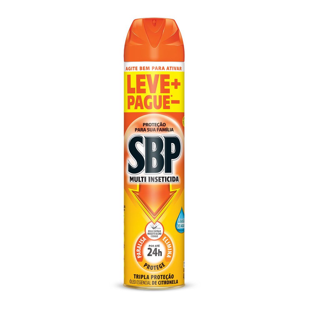 Multi Inseticida SBP Aerossol Óleo de Citronela 450ml Leve+ Pague-