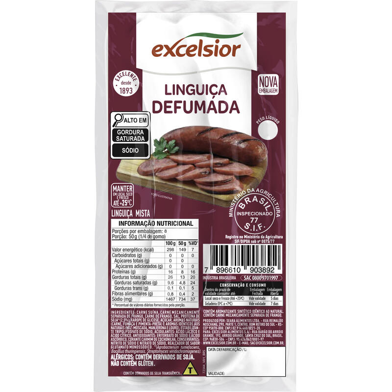Linguiça Calabresa Excelsior Resfriada 320g