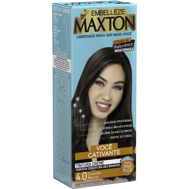 Tintura Maxton Castanho Natural 4.0 Kit