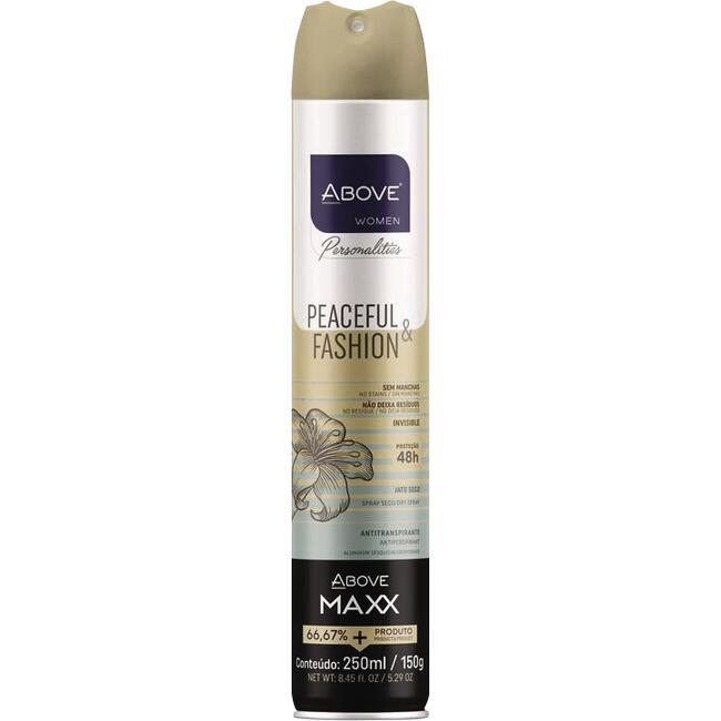 Desodorante Aerossol Above Peaceful e Fashion 250ml