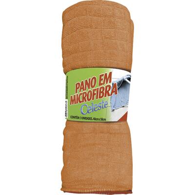 Pano de Microfibra Celeste 48cm x 58cm 3 un