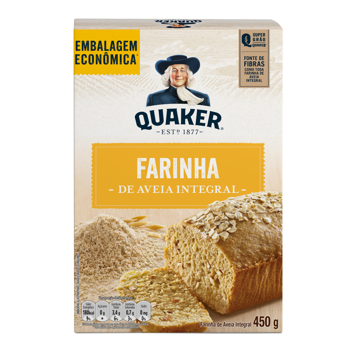 Farinha De Aveia Quaker Caixa 450g