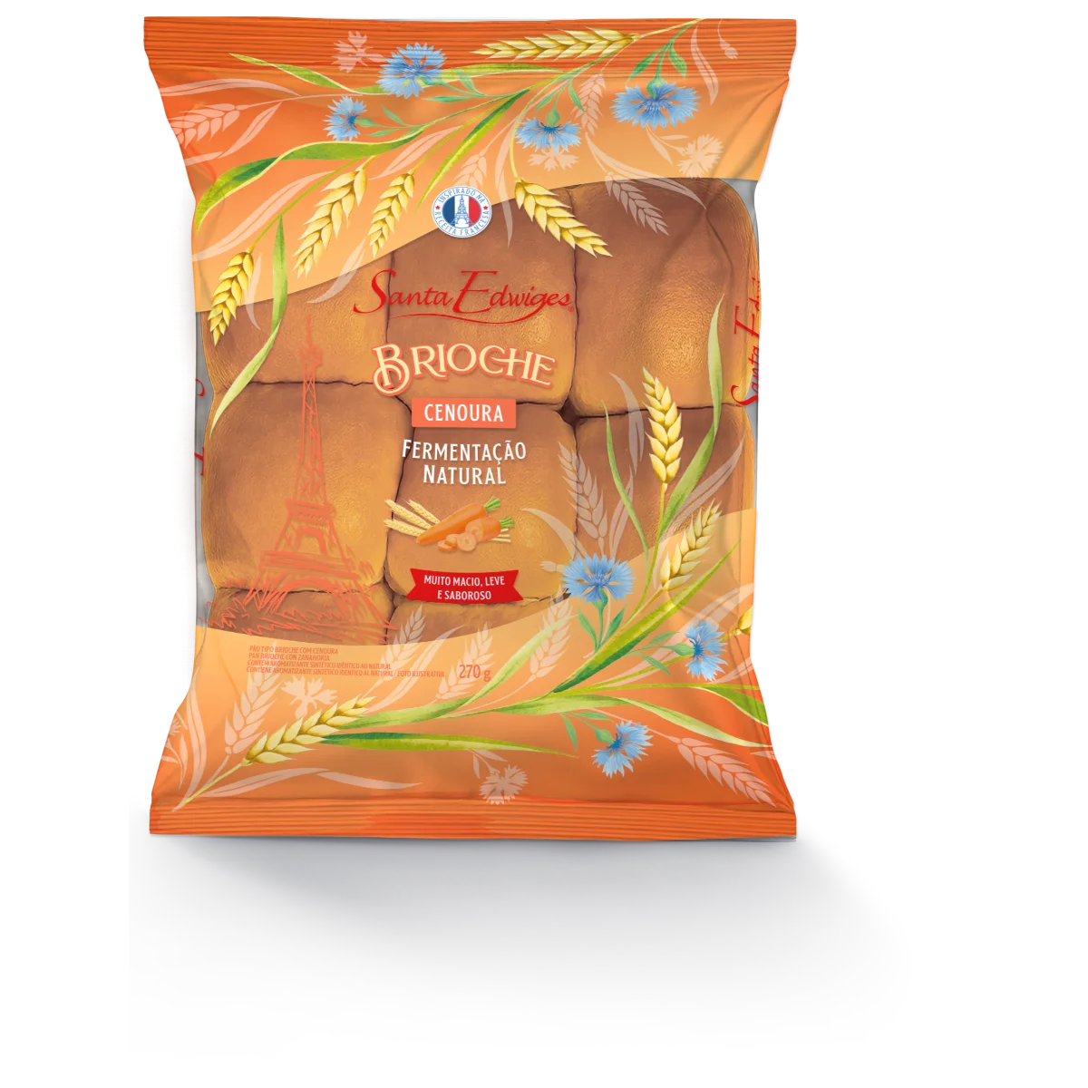 Mini Brioche Cenoura Santa Edwiges 270g