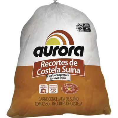 Recorte de Costela Suína Aurora Cong Preço por quilo no pacote