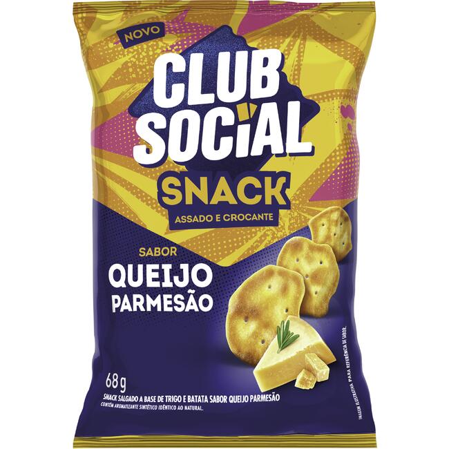 Biscoito Snack Club Social Parmesão 68g
