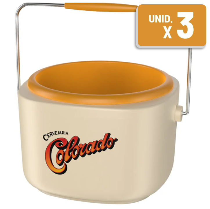 Balde Cervejaria Colorado Plástico Caixa c/ 3 un