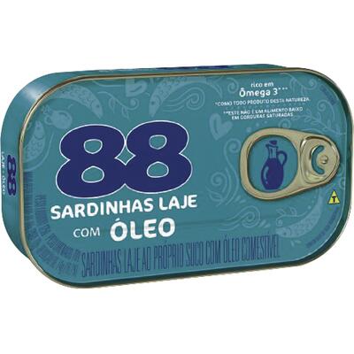 Sardinha Laje 88 Abre fácil Óleo 84g