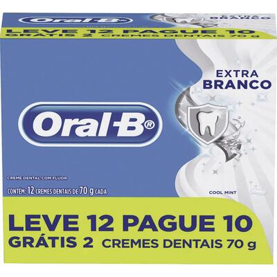 Creme Dental Oral-B Extra branco 12x70g