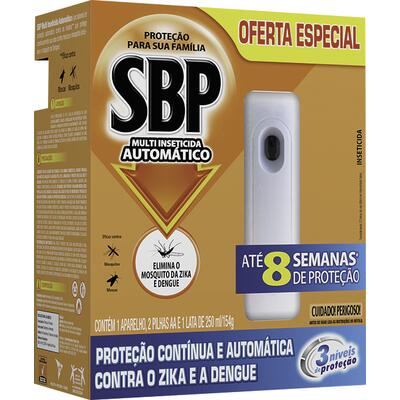 SBP Multi Inseticida Automático Aparelho + Refil 250ml - Duração até 8 semanas