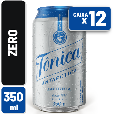 Refrigerante Tônica Antarctica Zero Lata 350ml Caixa c/ 12 un