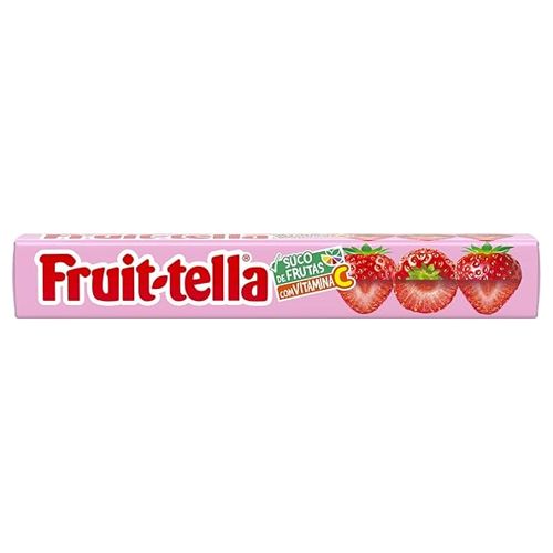 Bala Morango Fruit-Tella Pacote 40g 10 Unidades
