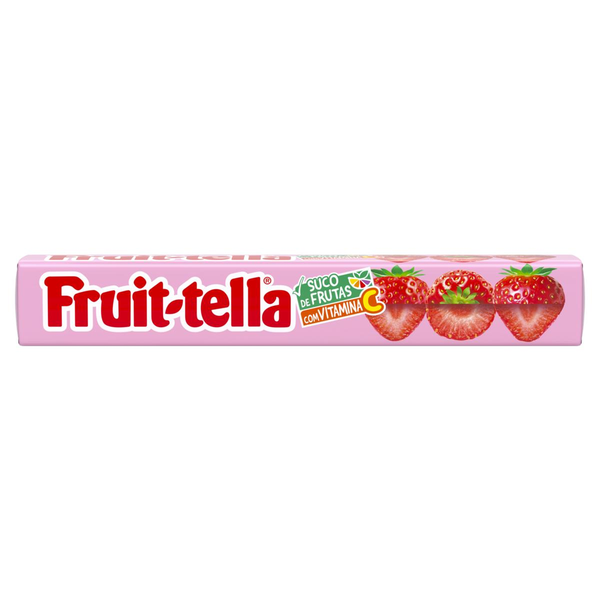 Bala Morango Fruit-Tella Pacote 40g 10 Unidades