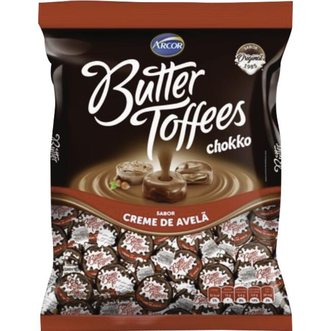 Bala Arcor Butter Toffees Creme de avelã 500g