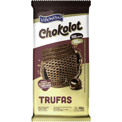 Biscoito Wafer Vitamassa Chokolot trufa 100g
