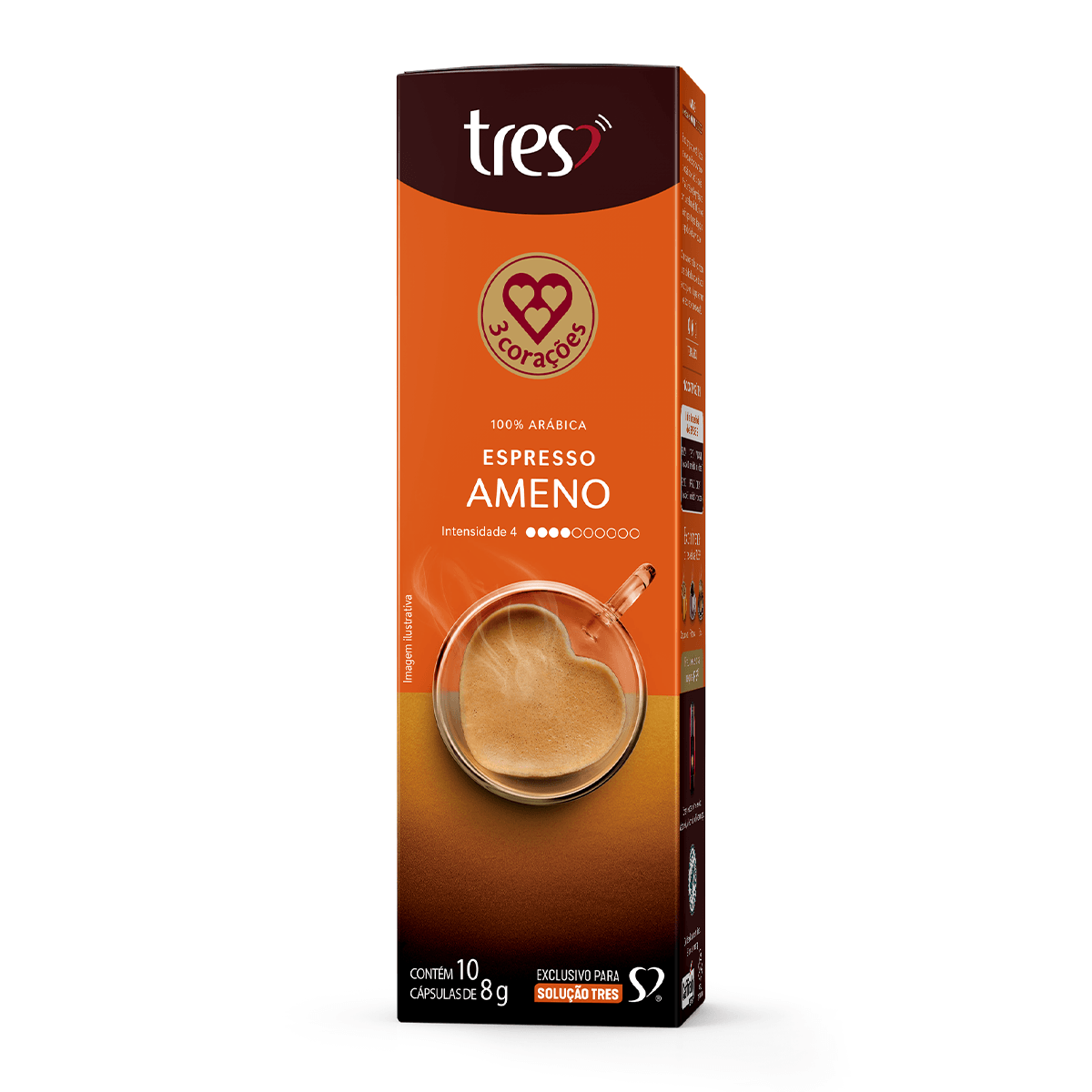 Capsula de Café Espresso Ameno 3 Corações 10 unidades