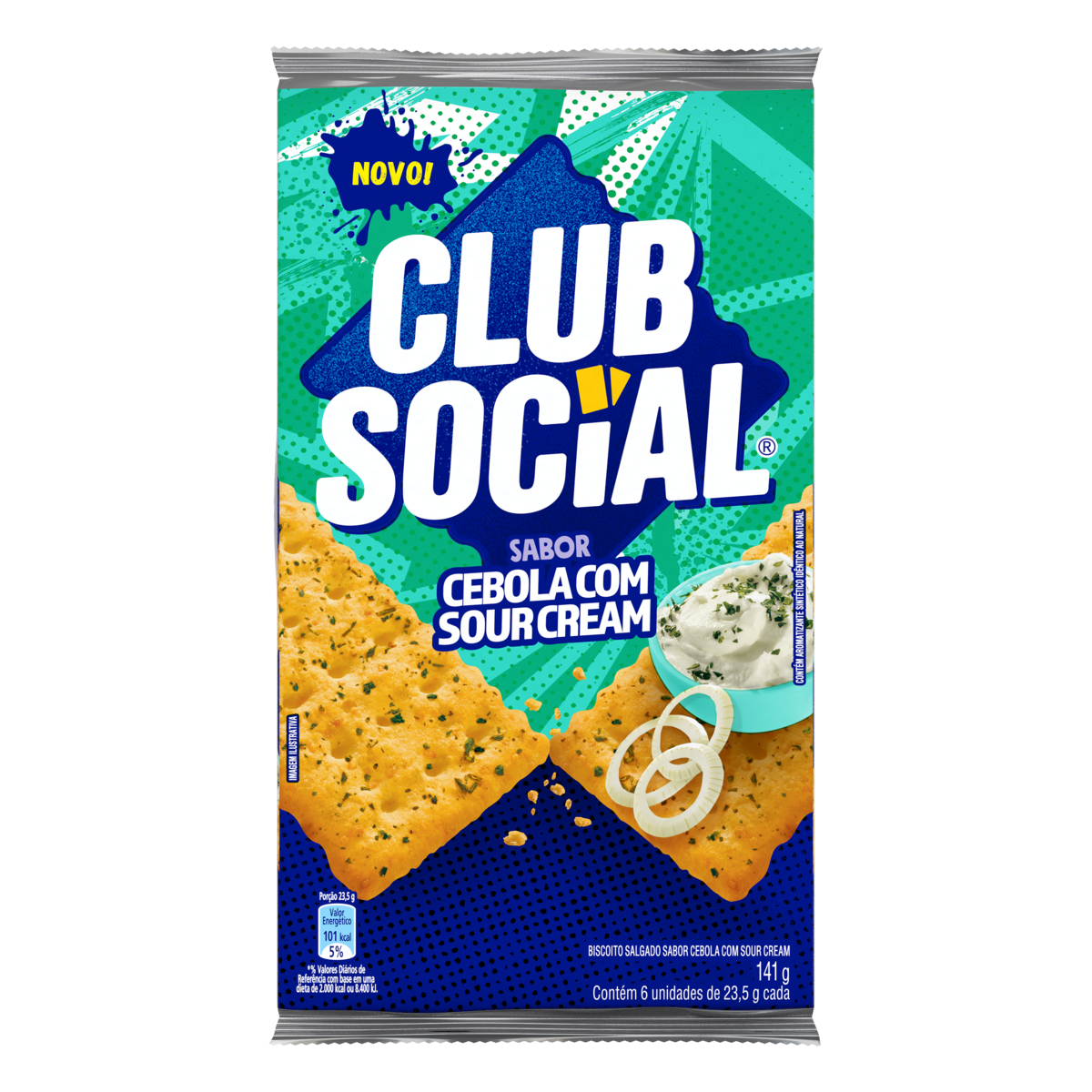 Biscoito Salgado CLUB SOCIAL cebola com sour cream 141g