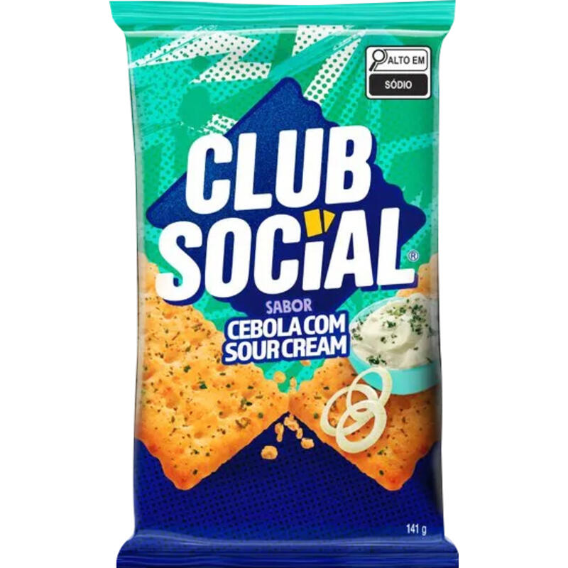 Biscoito Salgado CLUB SOCIAL cebola com sour cream 141g