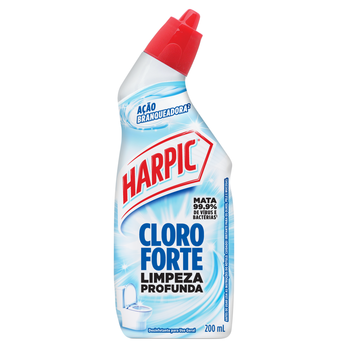 Desinfetante Limpeza Profunda Harpic Cloro Forte Squeeze 200ml
