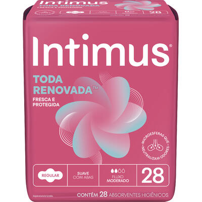 Absorvente Toda Renovada Intimus Suave com Abas 28 un
