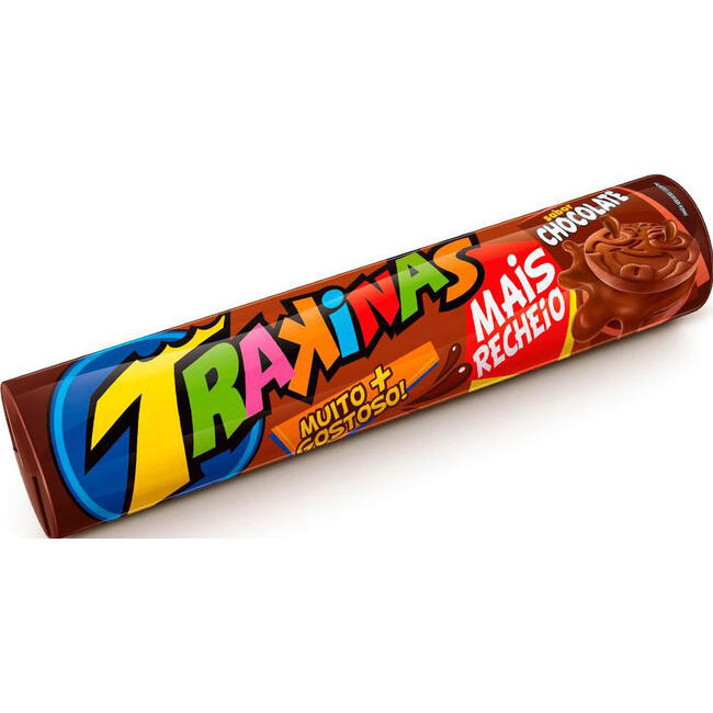Biscoito Recheado Trakinas Mais Mais Chocolate 136g
