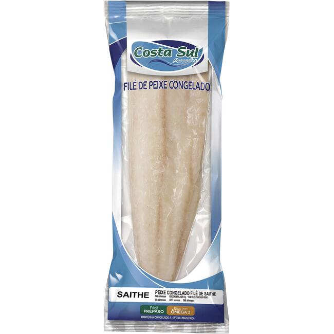Filé de Peixe Saithe Costa Sul Cong Preço por quilo no pacote