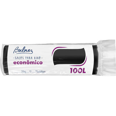 Saco de Lixo Bulnez Econômico 100L 10un
