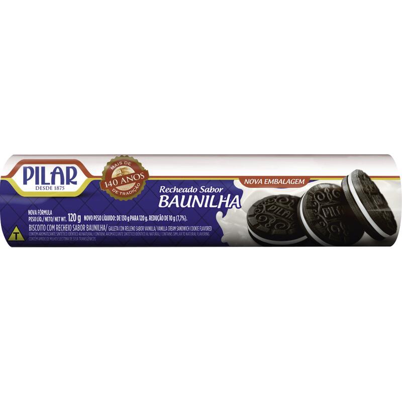 Biscoito Recheado Pilar Baunilha 120g