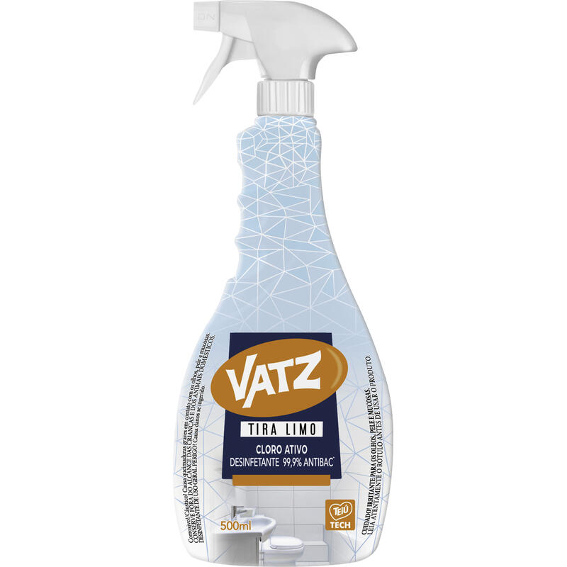 Limpador Tira Limo Vatz Cloro Ativo Gatilho 500ml