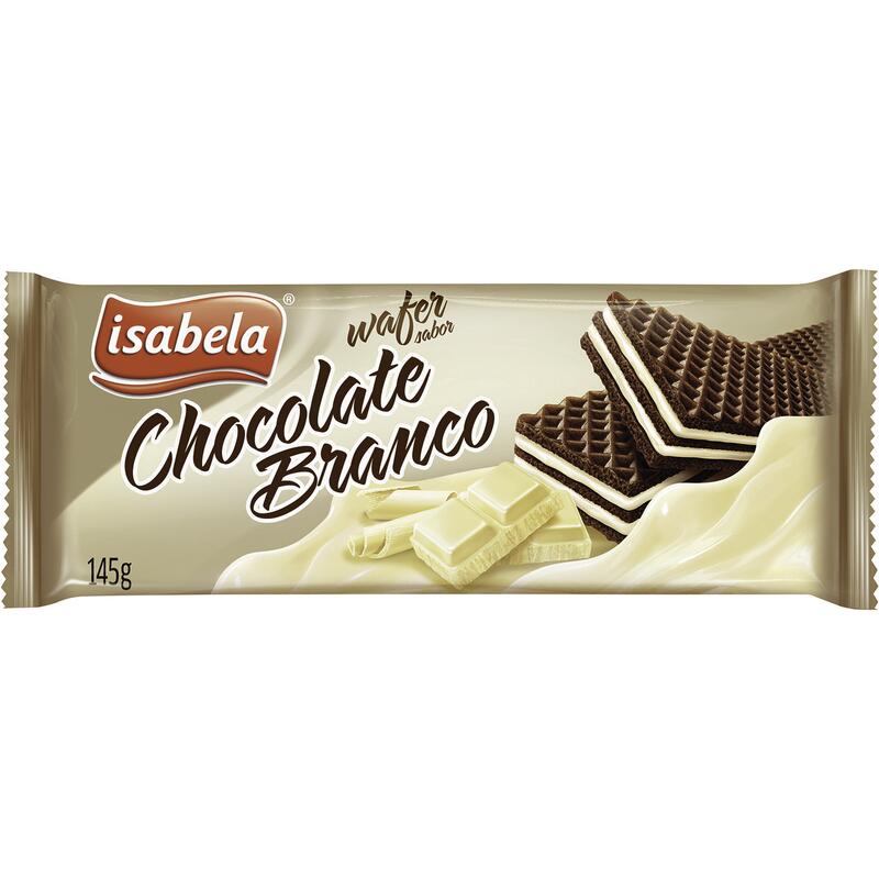 Biscoito Wafer Isabela Chocolate Branco 145g
