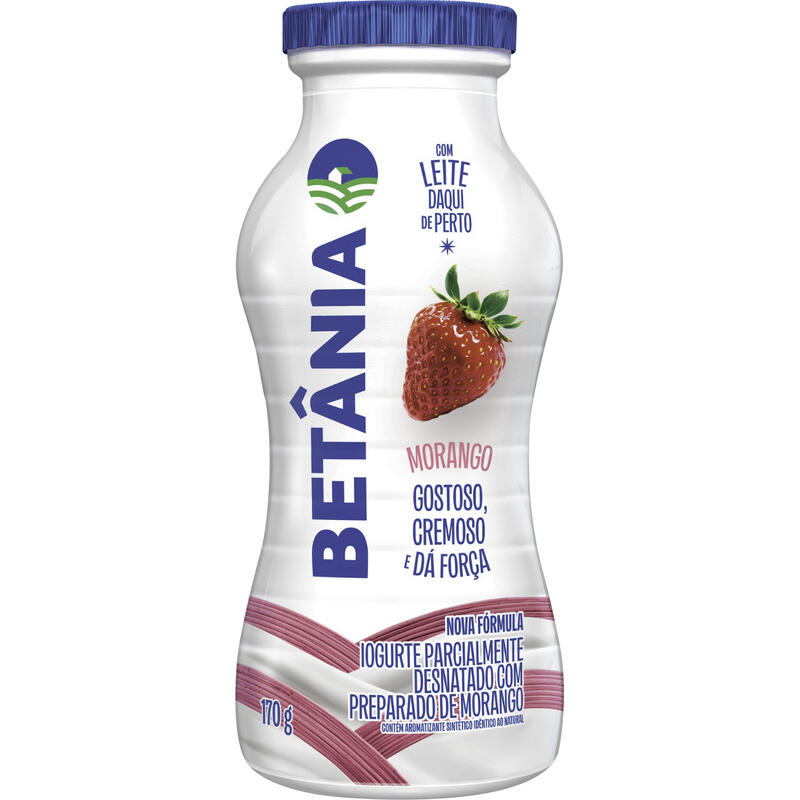 Iogurte Parcialmente Desnatado Betânia Morango 170g