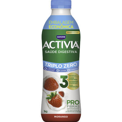 Leite Fermentado Activia Zero Morango 1kg