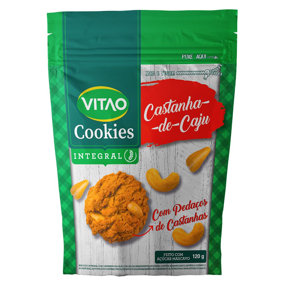 Cookies Vitao Integral Castanha de Caju 200g