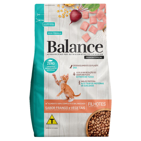 Ração para Gatos Balance 900g - Filhotes - Frango