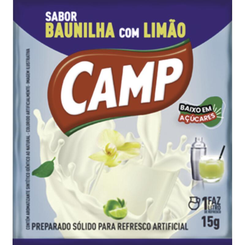 Refresco em Pó Camp Baunilha com limão 15g