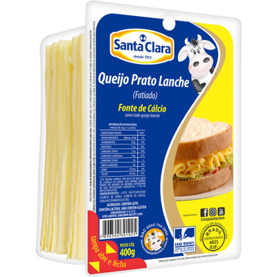 Queijo Prato Santa Clara Fatiado 400g